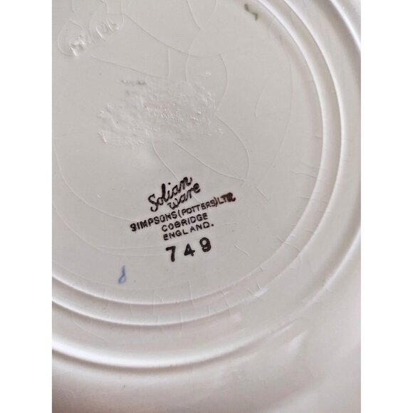 Vintage Simpsons Potters LTD Solian Ware England Dinner Plate 10 3/4" Floral - Picture 7 of 7